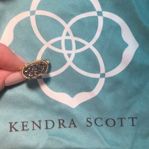 Charcoal Druzy Kendra Scott ring size 6